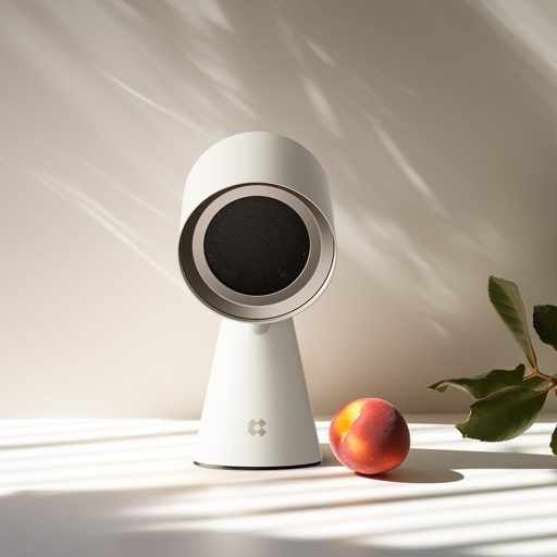 CIARRA CBPHW01 Hordozható Mini Páraelszívó - Fehér Asztali Konyhai Elszívó 2 Sebességgel, LED Világítással, Kempingezéshez, Lakóautóhoz, Gri