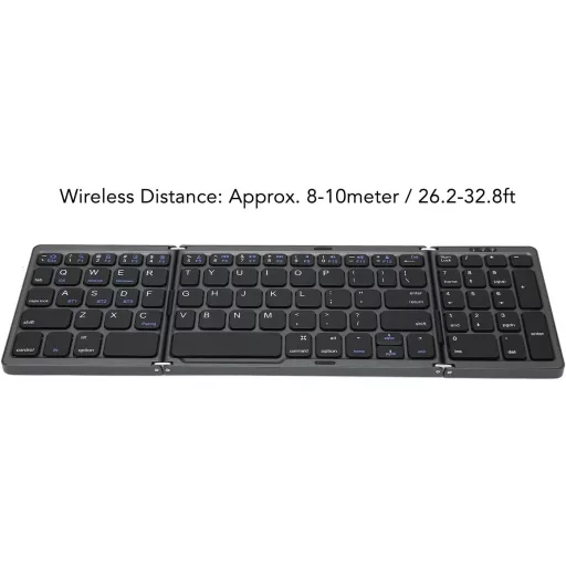 Tastatură Bluetooth pliabilă VBESTLIFE cu 81 de taste, wireless, portabilă, USB-C