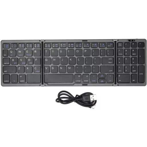 Tastatură Bluetooth pliabilă VBESTLIFE cu 81 de taste, wireless, portabilă, USB-C