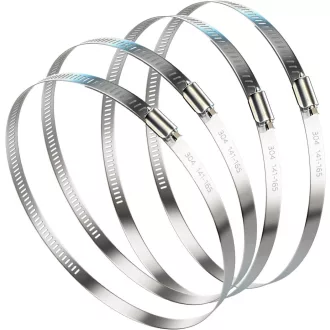   NEBURORA Set coliere furtun, 141-165 mm, 4 buc. Coliere ajustabile din oțel inoxidabil pentru uscător, ventilație, furtunuri auto