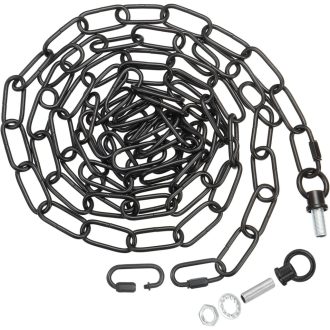   PATIKIL 10-stopová závesná reťaz na luster, nosnosť 30 kg, čierna