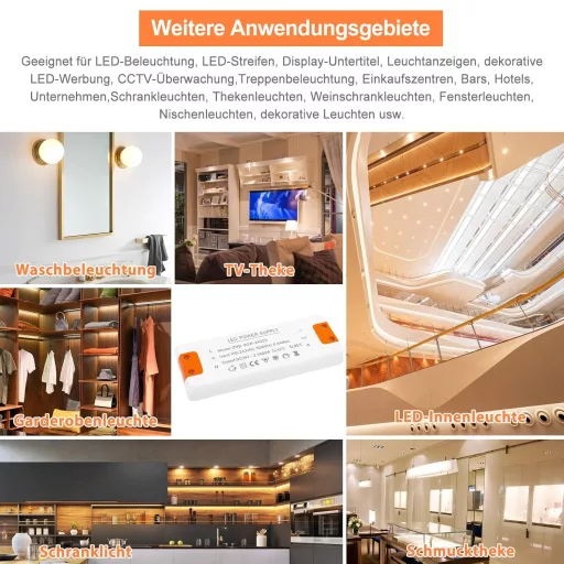 ZAKVOP LED Tápegység 24V 60W, 230V-ról 24V-ra, G4 GU5.3 MR11 MR16 szalagokhoz