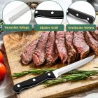 HaWare 72 részes rozsdamentes acél evőeszköz készlet steakkéssel, modern kalapált nyéllel, 12 személyes