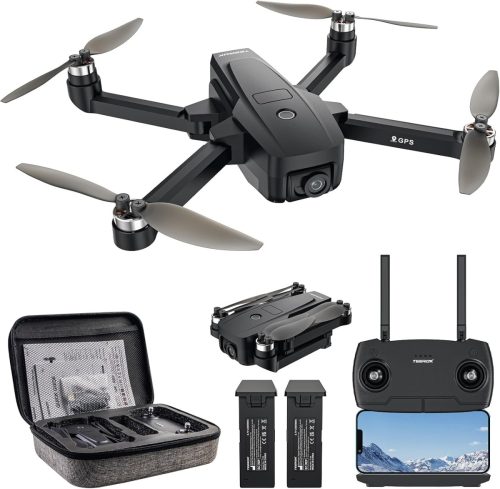 TEEROK T18S GPS Drón 4K Kamerával, 44 Perces Repülési Idő, 5G Átvitel, 500m Hatótáv, Követés Funkcióval, Kefenélküli Motor, Gesztus Irányítá