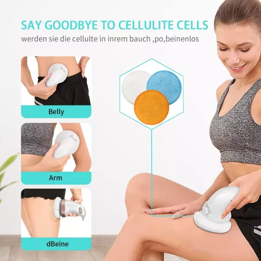 JOERRES Elektromos Cellulit Masszírozó 3 Mosható Fejjel Lábra Karra Hasra