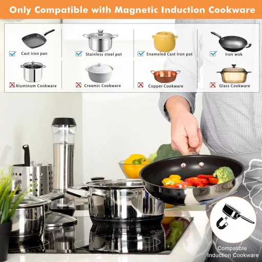 NOXTON beépíthető indukciós főzőlap 4 zónás 60 cm Power Booster érintésvezérlés