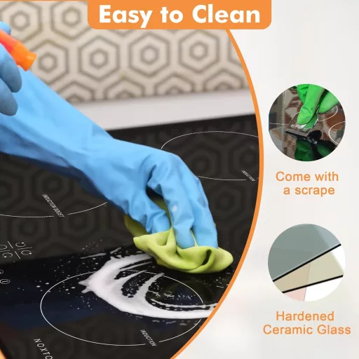 NOXTON beépíthető indukciós főzőlap 4 zónás 60 cm Power Booster érintésvezérlés