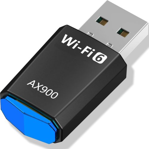 XIEANDKONG USB WiFi Adapter 900Mbps - Dual Band 2.4G/5.8G WiFi6 Vezeték Nélküli Hálózati Stick Win11/10/7 Rendszerekhez, USB 3.0
