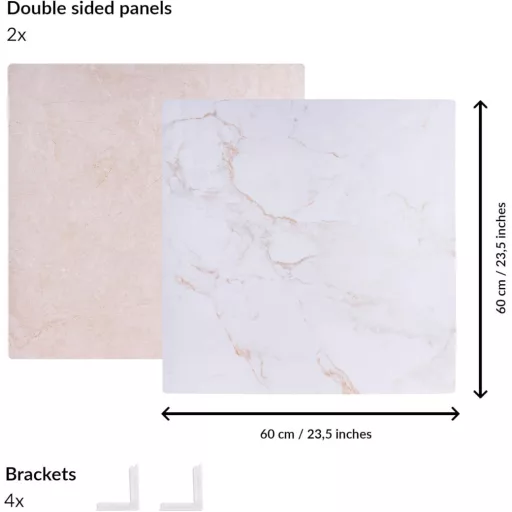 ODOXIA 2db Fotóháttér 30x40cm Márvány és Kő Beige Termékfotózáshoz
