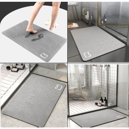 Dai Lufei csúszásmentes mikroszálas fürdőszobai szőnyeg 60x90cm bézs