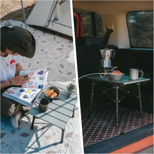 Naturehike Masă Pliabilă de Camping, Aluminiu, Portabilă pentru Drumeții, Grădină, Picnic, Exterior, Verde