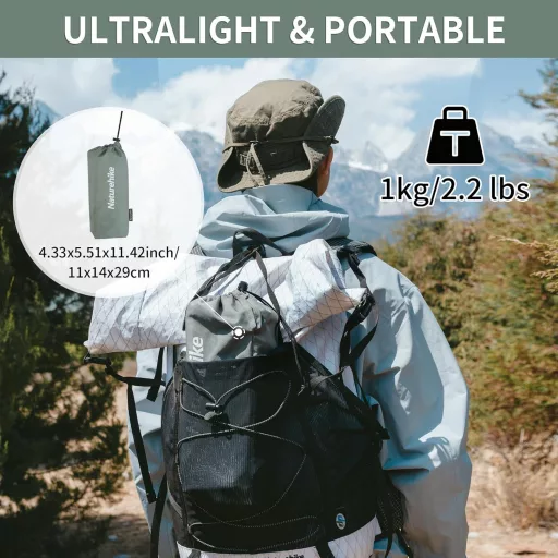 Naturehike Összecsukható Kemping Asztal Alumínium Hordozható Túra Asztal Kert Piknik Szabadtér Zöld