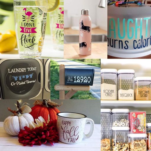 Lya Vinyl set od 55 samoljepljivih vinil naljepnica za Cricut i Silhouette rezače - 30,5x30,5 cm šarena PVC folija za dekoraciju, DIY obrt.