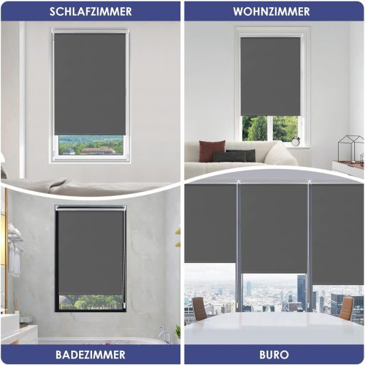 smartdemo Sötétítő Roletta 50x130cm Szürke Fúrás Nélkül Hővédelem