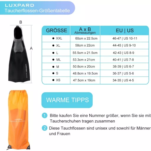 LUXPARD Snorkel Úszáslábak Felnőtteknek 38/39 Kényelmes Puha