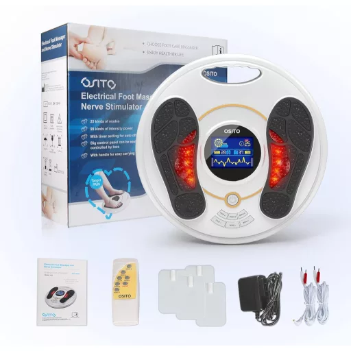OSITO Vérkeringés Stimulátor - Elektromos Izomstimulációs Készülék Lábfájdalom és Neuropátia Ellen, 99 Intenzitási Szinttel és Távirányítóva