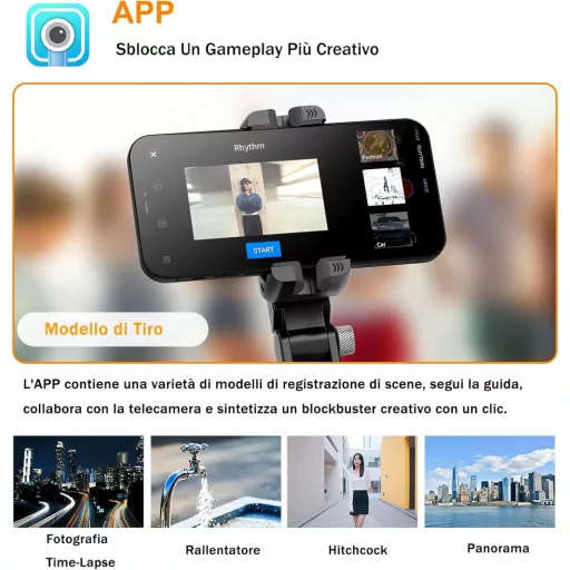 Stabilizator Gimbal pentru Smartphone STRBDYI cu Telecomandă Bluetooth pentru Vlogging și YouTube