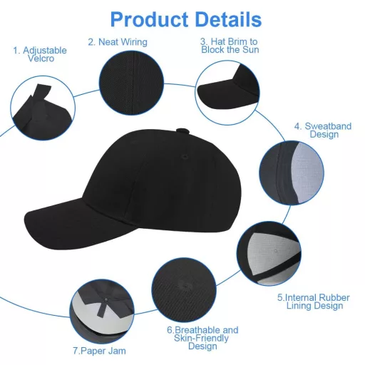 Aomig Unisex Fekete Baseball Sapka - Állítható, Napvédő, Sport és Szabadidő