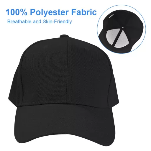 Aomig Unisex Crna Baseball Kapa - Podesiva, Zaštita od Sunca, Za Sport i Slobodno Vrijeme