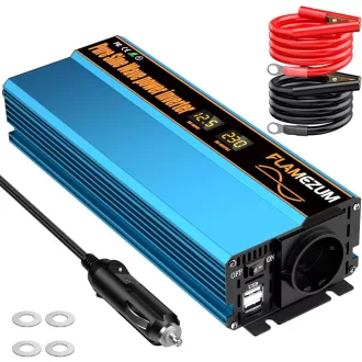   SUDOKEJI 1000W Inverter 12V-230V Čisti Sinus USB Auto Punjač