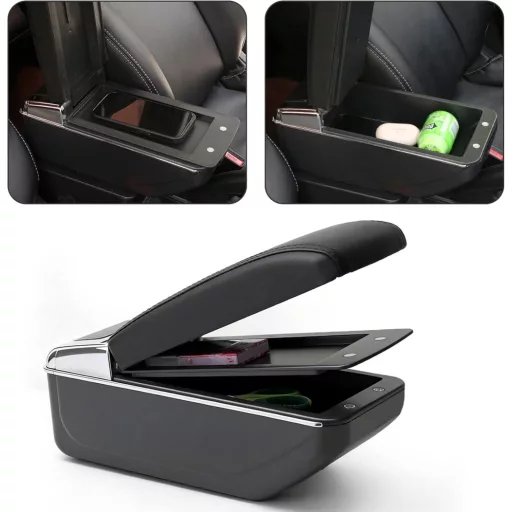 YJYWZH Opel Corsa F 2020-2025 Stredová konzola Lakťová opierka Úložný box s držiakom na nápoje