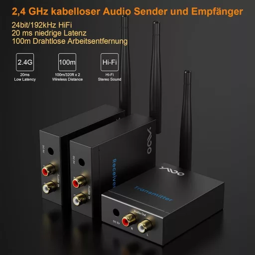 YMOO 3 az 1-ben Bluetooth adó-vevő, 20ms késleltetés, 320 méter hatótáv, TV/hangszóró/PC