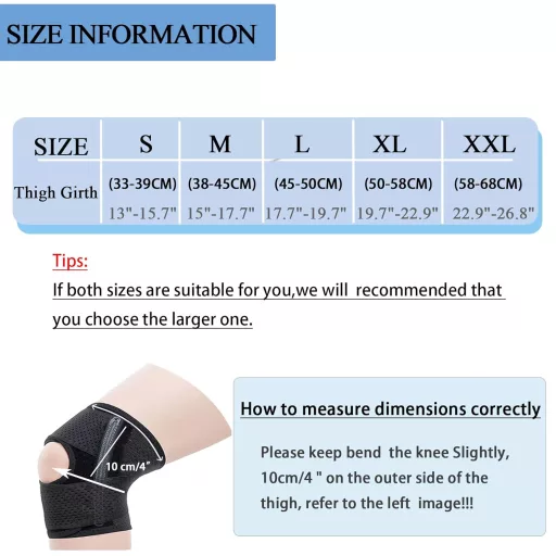 Genunchieră Profesională NELLHOMY cu Rotulă Deschisă, Benzi de Stabilizare, pentru Ameliorarea Durerilor de Menisc și Articulații