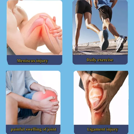 Genunchieră Profesională NELLHOMY cu Rotulă Deschisă, Benzi de Stabilizare, pentru Ameliorarea Durerilor de Menisc și Articulații