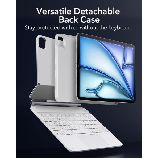 ESR iPad Air 11 hüvely billentyűzettel, mágneses állvánnyal, trackpad-del fehér