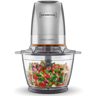   Kenwood EasyChop+ CHP62.400 SI Electric Chopper with Quadruple Blades Made of Stainless Steel, One Touch Operation, Ice Crusher, 0.6 L Working Container, Dishwasher Safe, 500 W, Black