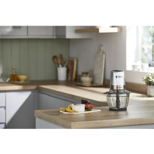 Kenwood EasyChop+ CHP62.400 SI Electric Chopper with Quadruple Blades Made of Stainless Steel, One Touch Operation, Ice Crusher, 0.6 L Working Container, Dishwasher Safe, 500 W, Black