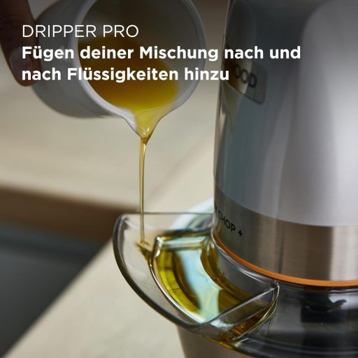 Kenwood EasyChop+ CHP62.400 SI Electric Chopper with Quadruple Blades Made of Stainless Steel, One Touch Operation, Ice Crusher, 0.6 L Working Container, Dishwasher Safe, 500 W, Black