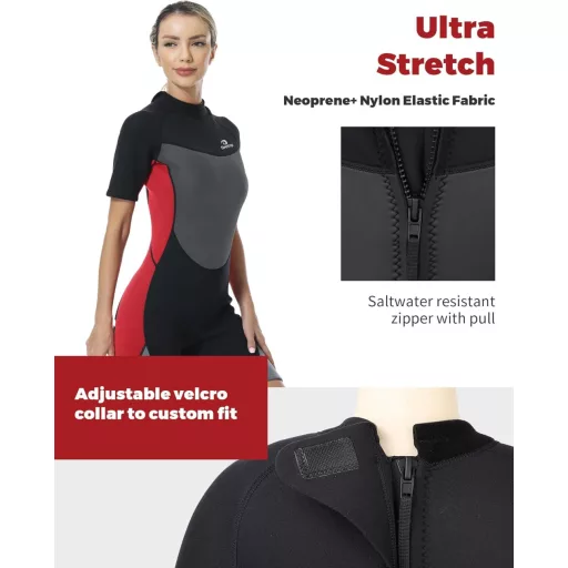 Owntop 3/2mm Neoprén Wetsuit Férfi és Női Búvárkodáshoz, Szörfözéshez