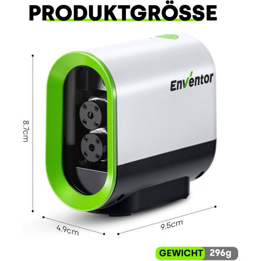 ENVENTOR zöld kereszt lézer szintezőlézeres szintmérő 50m mágneses tartóval