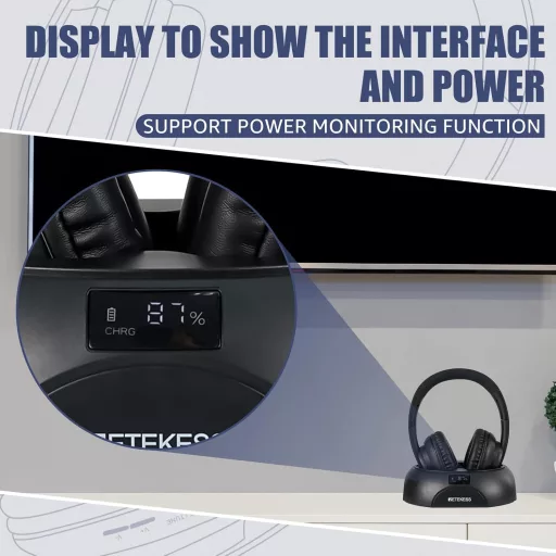 Retekess TA006 Vezeték Nélküli Fejhallgató TV-hez, 30m Hatótáv, 8 Órás Akkumulátor