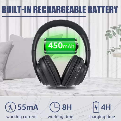 Căști wireless Retekess TA006 pentru TV, rază de acțiune 30m, autonomie 8 ore