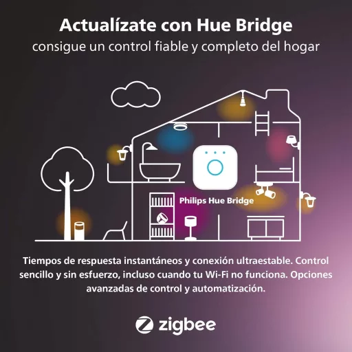 Philips Hue E27 okos LED izzó, dimmelhető meleg fény, Bluetooth, Alexa