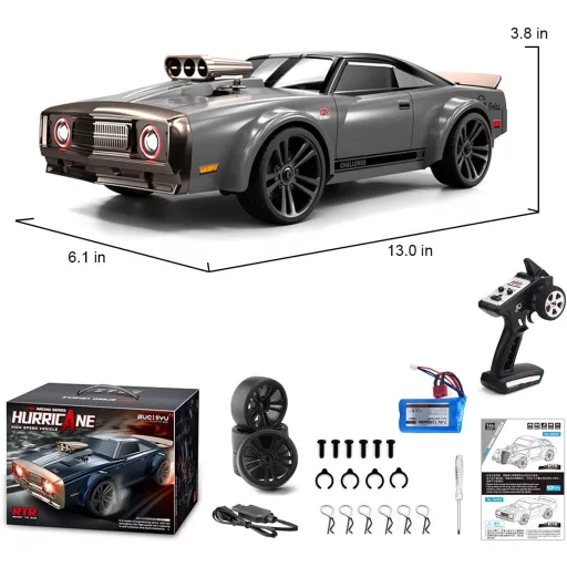 BootyBay RC Drift Autó 1:16 2.4GHz 35km/h 4WD LED Fénnyel Verseny Terepjáró