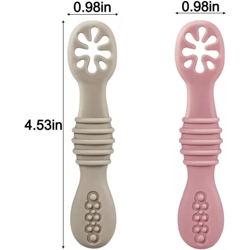 PandaEar 7 részes szilikon tanulókanál szett, önálló evéshez, 4 hónapos kortól