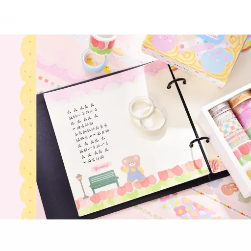 LGEGE Washi Dekorációs Ragasztószalag Készlet - 20 Tekercs, 5 Szélesség (5-25mm), Japán Masking Tape Scrapbookhoz, Bullet Journalhoz, Ajándé