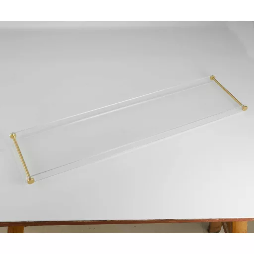 Kelelife 80 cm-es fürdőszobai polc arany fogantyúval akril fürdőpanel