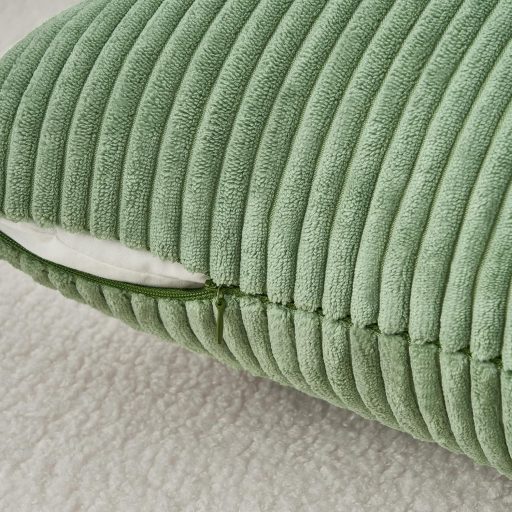 Topfinel Zelená menčestrová obliečka na vankúš 50x50 cm, 2 ks, pruhovaný vzor