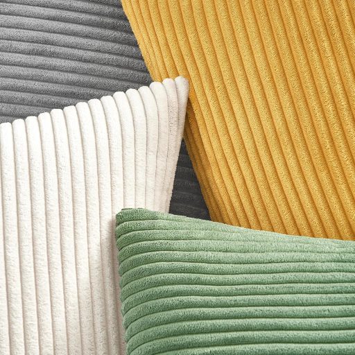 Topfinel Zelená menčestrová obliečka na vankúš 50x50 cm, 2 ks, pruhovaný vzor