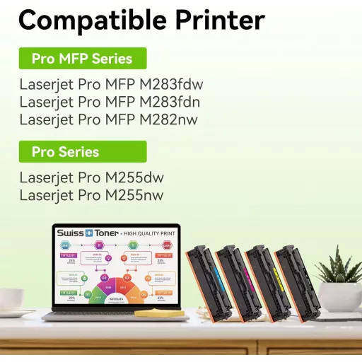 Swiss Toner 207X Kompatibilis HP Color LaserJet Pro M283fdw Fekete Toner