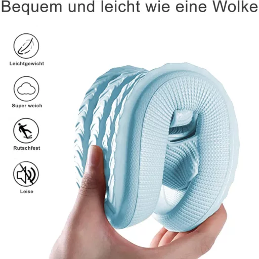 SHAINE Felhő Papucs Férfiaknak és Nőknek - Bézs Csúszásmentes Gumi Strandpapucs, Nyári Kerti Papucs, Vízálló Fürdőcipő 36/37