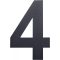Nerezové 20,5 cm domové číslo "4" - Odolné voči poveternostným vplyvom, Veľké
