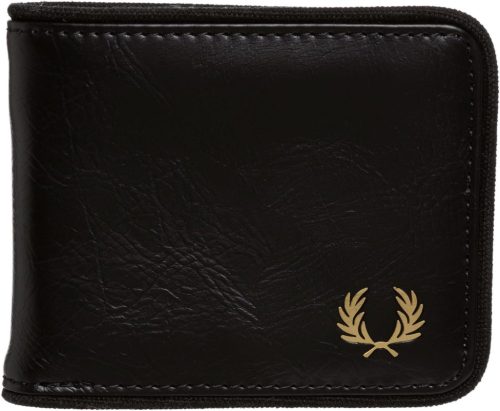 Fred Perry Unisex Pénztárca - Fekete Klasszikus Kétrészes Modell FP-L9280 102, Poliészter Anyagú Elegáns Tárca Férfiaknak és Nőknek