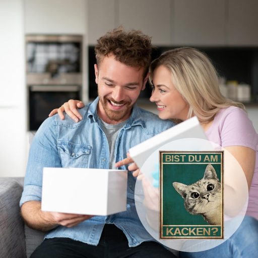 LongZYU Macska WC Dekoráció Vintage Plakát 32x23 cm Fürdőszoba Falképe