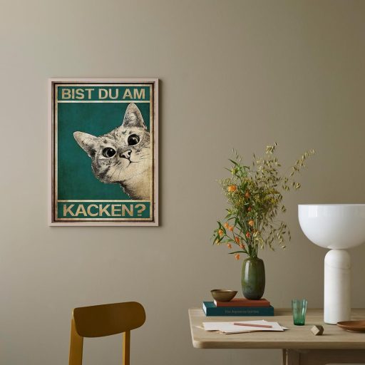 LongZYU Macska WC Dekoráció Vintage Plakát 32x23 cm Fürdőszoba Falképe