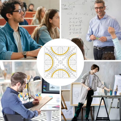 Prota 10 részes geometria szögmérő készlet, rajzoláshoz, iskolához, irodához